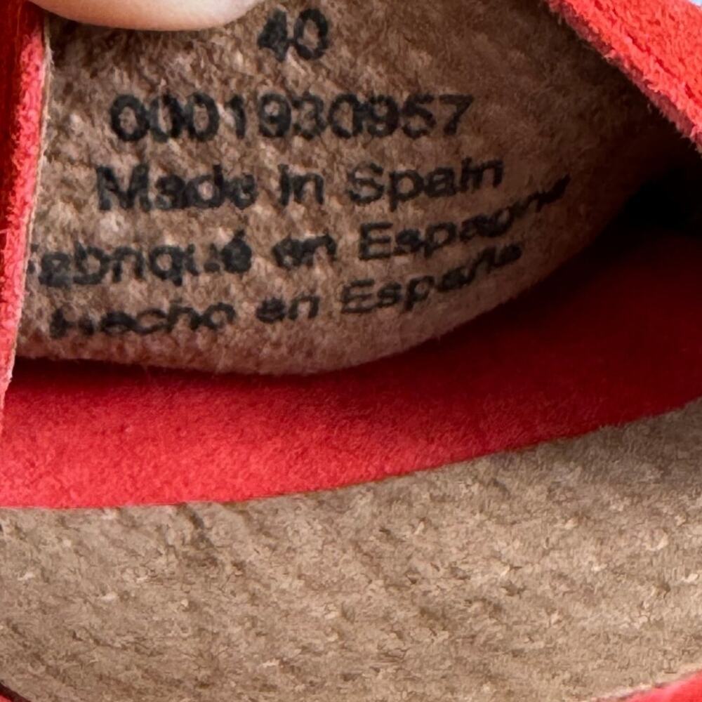 Free People Brooke Platform Cork Heel Red Sandal Women’s Size 40/ 9.5 US - Picture 8 of 8